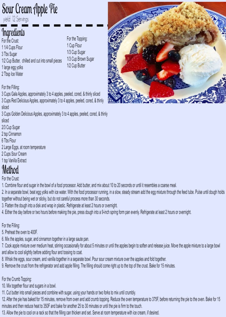 Sour Cream Apple Pie Recipe