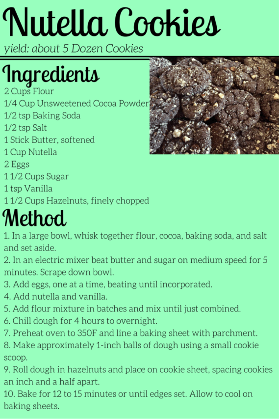 Nutella Cookie Recipe